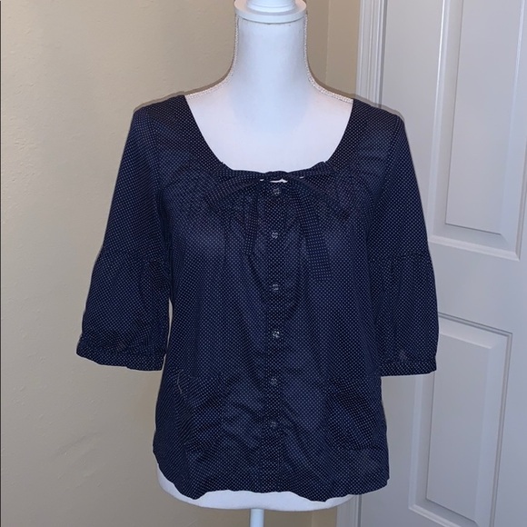 American eagle polka dot button up blouse - Picture 2 of 8